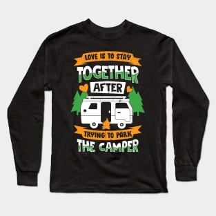 RV Camping Couple Camper Wedding Anniversary Gift Long Sleeve T-Shirt